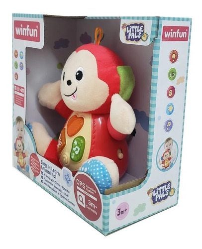 Imagen 3 de 3 de Monito Monkey Soft Canta Y Aprende Winfun 0275