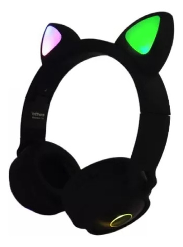 Audífonos Orejas De Gato Con Bluetooth Y Luces