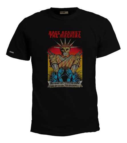 Camiseta Rage Against The Machine Estatua De Esqueleto Bto