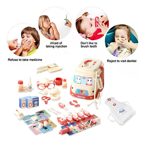 Juego De Juguetes Médico De Ambulancia Para Niños, 59 Pzs
