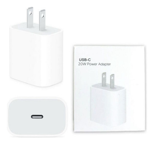 Cargador Power Adapter 20w Apple - Blanco