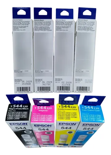 Combo 5 Tintas 544 Originales Epson Epson L1110 L3110 L3160