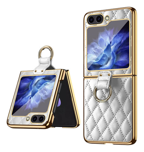 Funda Para Galaxy Z Flip5 Skin Ring Case + Micas Hidrogel