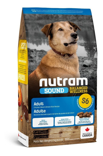 New S6 Nutram Sound Balanced Wellness Adult Dog Food 2kg