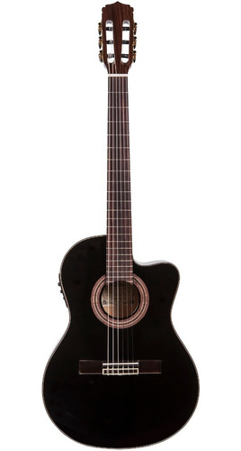 Guitarra Electroacustica Nylon Arce Aria A-48c Bk Eq Fishman