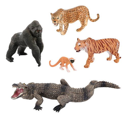 5 Figuras De Animales, Figuritas De Animales De La Selva,