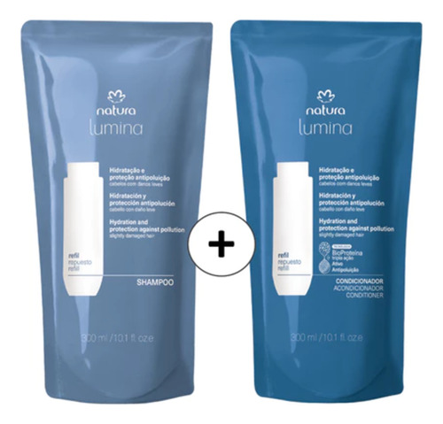Kit Refil Shampoo+condicionador Natura Lumina Cabelos Lisos