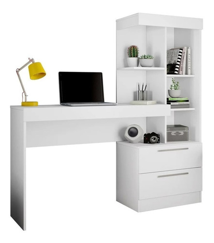 Escrivaninha Notável Móveis Mesa office NT 2010 mdp de 1320mm x 1370mm x 380mm branco