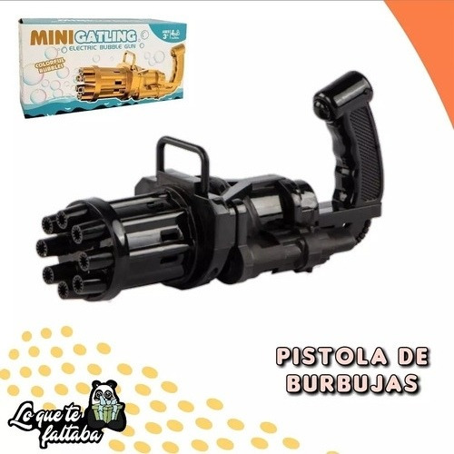 Imagen 3 de 9 de Burbujeros Electrico Estilo Gatling Color Negro Ltf Shop