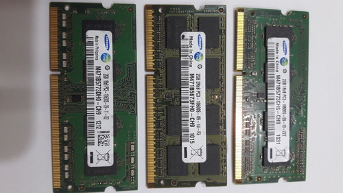 Lote De 3 Memorias Sodimm 2gb Samsung Pc3-10600s