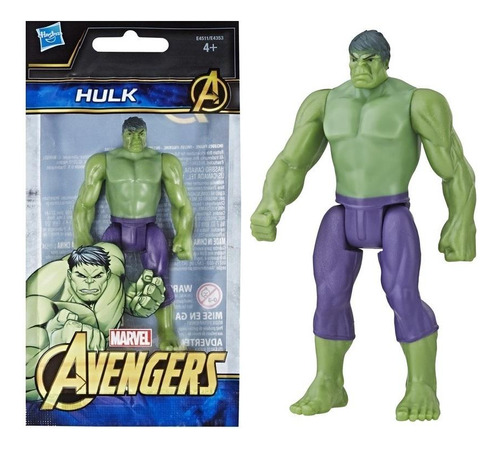Mini Figura De Açao Marvel Vingadores Hulk Hasbro E4353