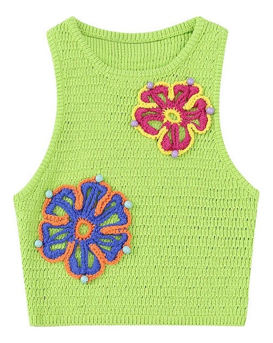 Jersey Tipo Túnica De Punto Verde Para Mujer