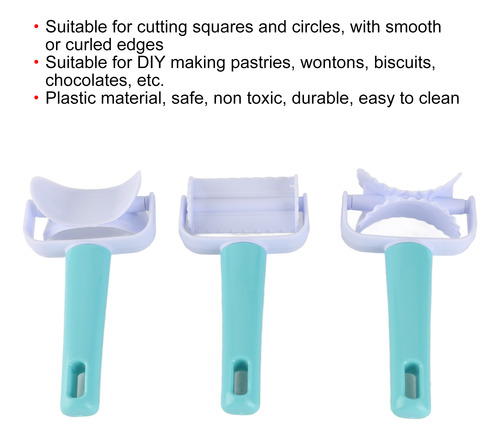 Dough Cutter Roller Set Diy Baking Accessory Wonton