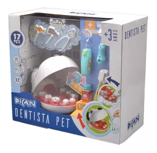 Kit Dentista Pet Brinquedo 17 peças +3 anos - Tos Store - O Melhor para Seu  Bebê