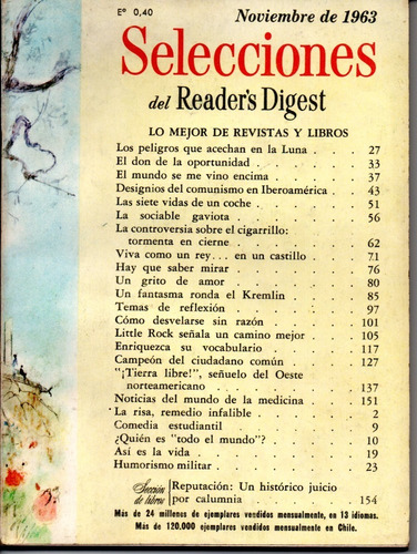 Selecciones Del Reader´s Digest Nº276 Noviembre 1963