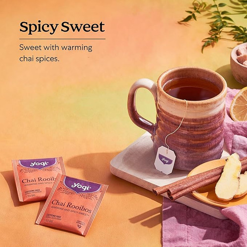 Yogi Tea, Caja De Té De Chai Rooibos, 16 Sobres