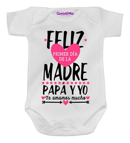 Pañalero Feliz Primer Dia De La Madre Ta Body Niña O Niño