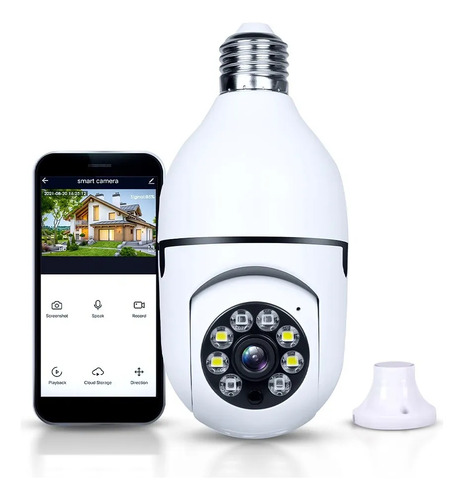 Kit 2 Câmera De Segurança Ip Wi-fi Wireless Quintal Casa Top Cor Branco