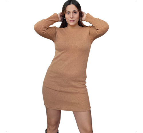 Vestido Morley Lanilla Abrigado,sexy Talle Grande Mc