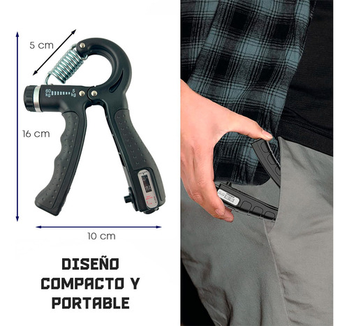 Imagen 2 de 5 de Hand Grip Entrenamiento Muñeca Manos Antebrazo Mancuerna