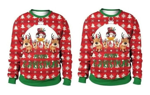 Sueter Navideño Ugly Jersey Navidad Pareja 2 Piezas [u]