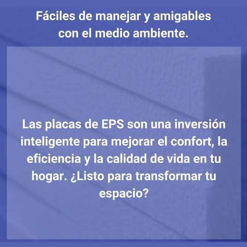 Placa Plancha De Eps Telgopor Aislante 1m X 1m 40mm 20 Kg/m3
