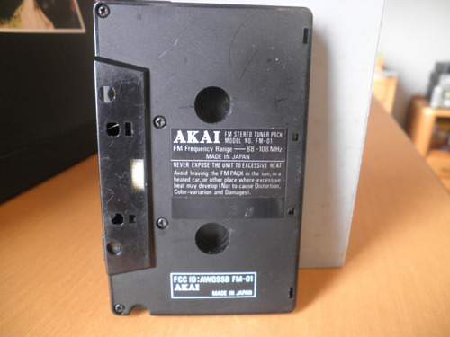 Fita K7 Cassete Rádio Fm Akai Model Fm-01 Made Japan
