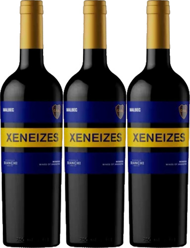 Vino Boca Juniors Xeneizes 750ml X3 - Oferta Celler 