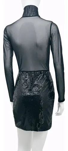 K Mini Transp 8625, Ropa De Malla, Fiesta, Club, Lentejuelas
