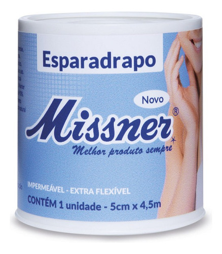 Esparadrapo Missner 5cm X 4,5m Cor Branco