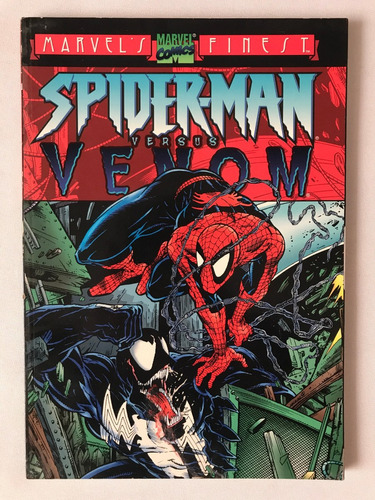 Spiderman Vs Venom Marvel Comics 1990 Trade Paperback Mancha