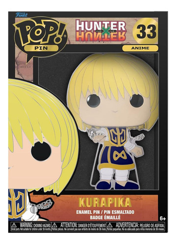 Funko Pop Pin: Hunter X Hunter - Kurapika Esmaltado