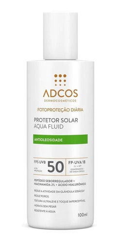 Adcos Protetor Solar Aqua Fluid Fps 50 100ml