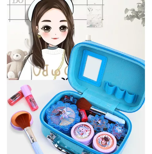 Disney Frozen - Juego de belleza para niñas, kit de maquillaje para niñas,  juego de maquillaje de juguete lavable real, regalo de Frozen, juego de