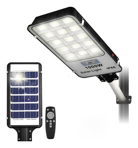 Lámpara Led Solar 1000w Luminaria Suburbana Alumbrado Públic