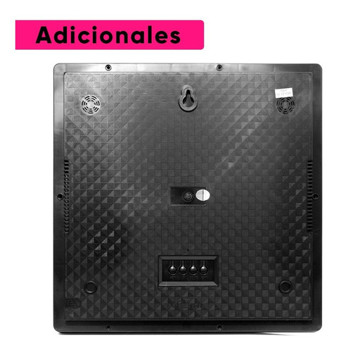 Reloj De Pared Led Termómetro Calendario 8 Alarmas 32x32cm +