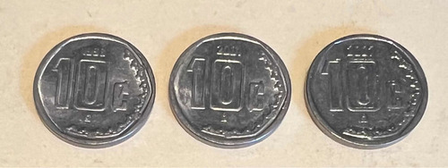 Moneda Diez Centavos 1998, 01, 07.
