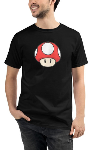 Playera Mario Bross. Hongo Rojo. Mushroom. Niño Y Adultos.