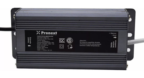 Imagen 1 de 8 de Fuente Switching Exterior Pronext 12v 4a Certificada Ip66