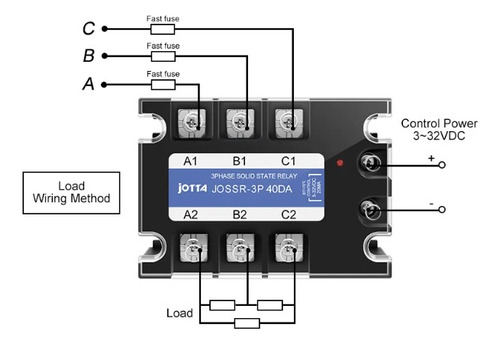 Relé De Estado Solido Trifásico 380v 40a (control 3-32 Cc)