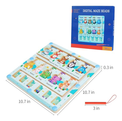Laberinto Magnético De Números De Colores Qzmtoy, Montessori