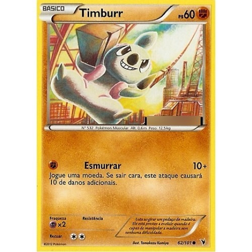 Timburr - Pokémon Físico Comum - 62/101 - Pokemon Card Game