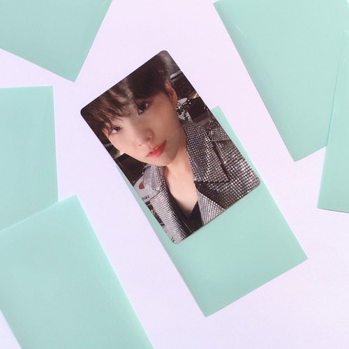 Sleeves De Colores Fundas Para Photocards Kpop Pack X15 Color Menta Importado