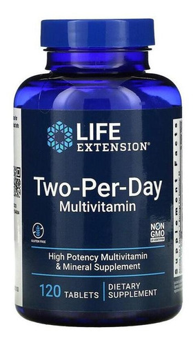 Life Extension Multivitamínico Two Per Day 120 Cápsulas Sabor Natural