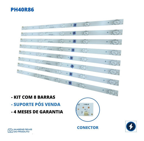 Kit Completo Barras De Led Philco Ph40r86 Ph40r86dsgw