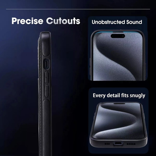Sa De Funda De Cuero Invisible Para iPhone Funda Cuero Magnética