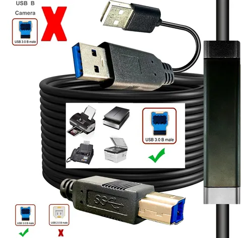Cable Usb 3.0 Largo Para Impresoras