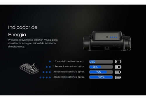 Linterna Frontal Recargable Nitecore Nu43 1400lumens 3400mah Linterna Prism crush black Luz Blanco