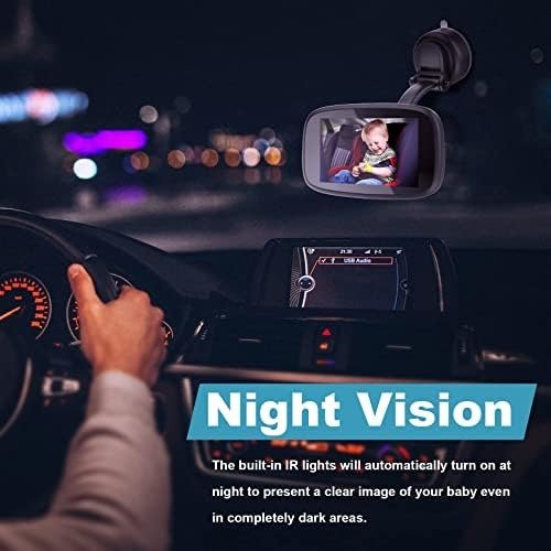 1080p Espejo De Coche Para Bebé, Shybaby 43 Monitor De Para