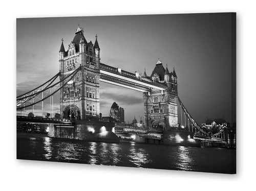 Cuadro 50x75cm Londres Ciudad Black And White Mundo M4